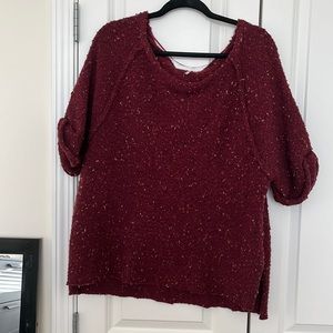 Maroon Free People Sweater